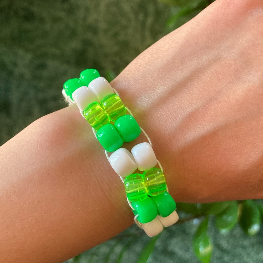 Mint Ladder Kandi Cuff 🌱
